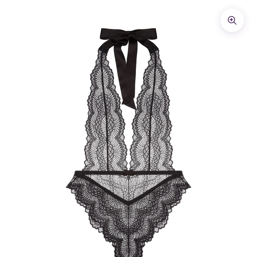 Journelle Natalia Teddy - Black Lace Bodysuit